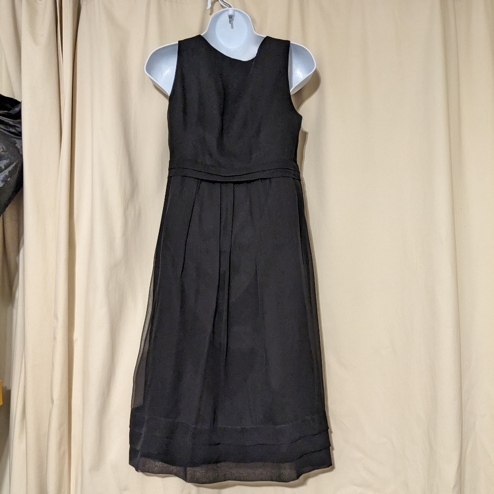 Tahari black silk dress 4 - Picture 3 of 4
